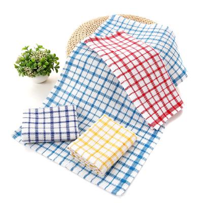 China Water Absorbent 100% Cotton Kitchen Dish Towels Waffle White Customized Technics Logo Fabric Packing Pattern Solid Color Design Feature for sale