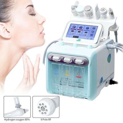 China Pigment removal 6 in 1 hydraulic facial machine h2o2 facials vacuum machine blackhead remover hydraulic 7 in 1 for sale