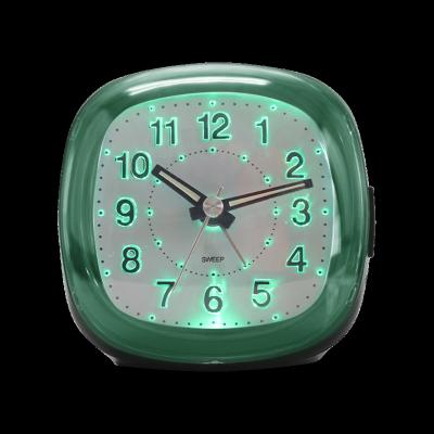 China Modern Quartz Analog Clock Table LED Backlight Alarm Clocks Wecker Despertador Bedside LED Alarm Clock for sale