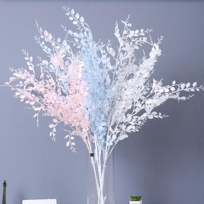 China Wedding Wedding Decoration Artificial Flower Mist Scribble Wedding Hall With Grass Decoration Plastic Flowers for sale