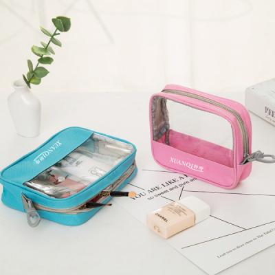 China Custom Clear Cosmetic Toiletry Bag Zipper Travel Japan Style Gear Makeup Bag Logo Cosmetic Makeup Bag Pouch for sale