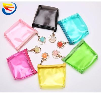 China With Transparent PVC Coin Purse Handsome Coin Purse Keychain PVC Coin Bag Cute Earphone Bag for sale