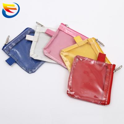 China With Lovely Transparent PVC Coin Purse Cute Bag Earphone Bag PVC And Polyester Keychain Waterprrof Coin Purse for sale