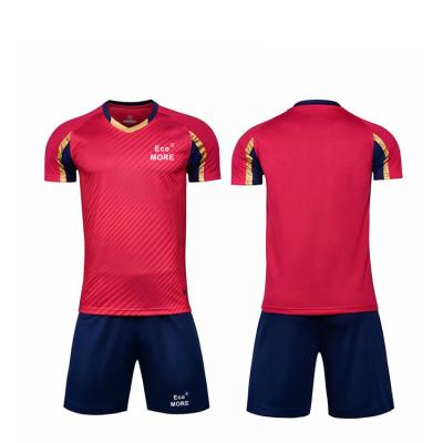 China Rpet Recycled Shirt Soccer Jersey Sports Training Sets Uniform Sportswear Polyester Fabric Football Team Sets for sale