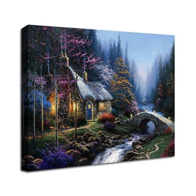 China 2022 modern popular style wall artist home painting oil painting canvas led wholesale type for sale