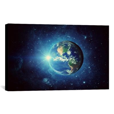 China Environmental Materials 1 Modern Landscape Canvas Earth View Panel Planet Space HD Painting Poster Led Canvas Printing for sale