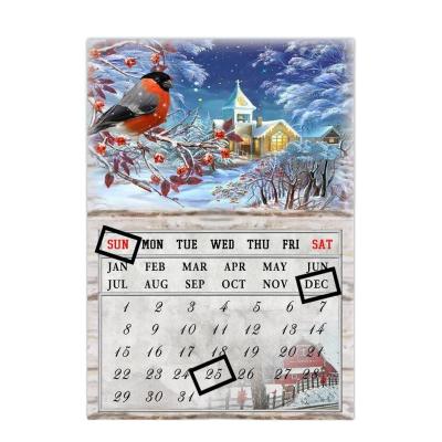 China Wholesale LED Modern Canvas Print Calendar Christmas Wall Decoration Art Home Decor for sale