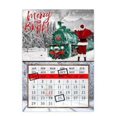 China Factory Wholesale Modern LED Canvas Calendar Christmas Wall Decoration Art Home Decorative Printing Decor for sale