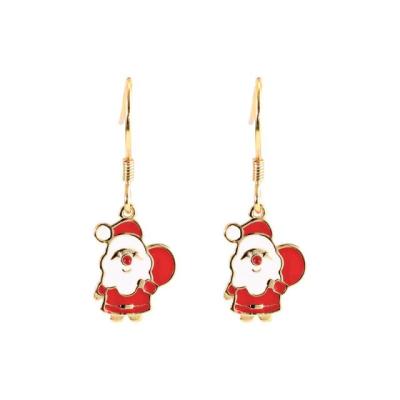 China FASHIONABLE S925 Sterling Sliver Santa Earrings Santa Claus Christmas Earrings for sale