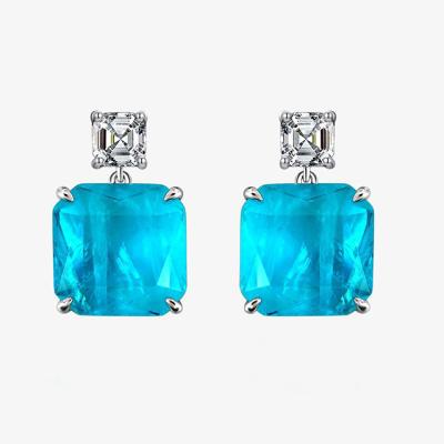 China CLASSIC 925 sterling silver blue earrings paraiba earrings for women for sale