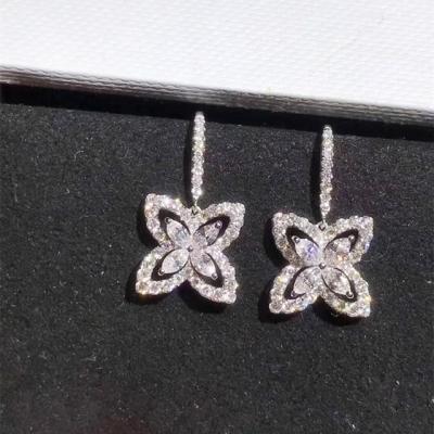 China 2020 CLASSIC Fashion Butterfly Earrings White Gold Plated Earrings Women for sale