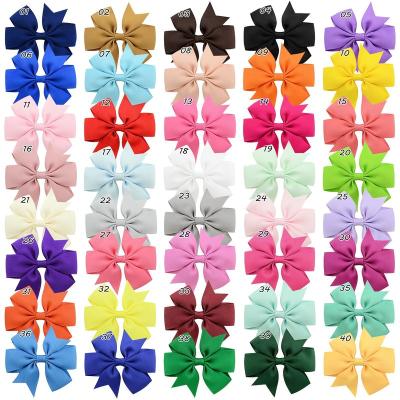 China 53colors ALLOY Ribbon Bow Hair Clips Bow Hair Accessories Baby Bands Hair Accessories Organic Headband Children's Bowknot for sale