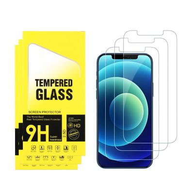 China Cell Phone 9h Tempered Glass Screen Protector For Iphone 11 12 pro Max Mini for sale