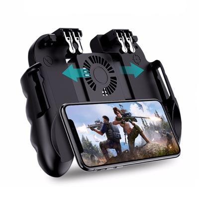 China With Handbreak FreeShip Six Finger Game Controller Gamepad Trigger Shooting Fire Fan Gamepad Free Joysticks For IOS Android Mobile Pubg for sale