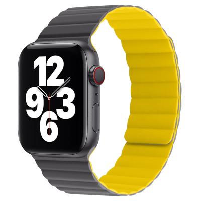 China Shockproof Silicone Smartwatch Watch Band Strap Bands Sports Magnetic Buckle Fastener For Apple Watch 38/40/42/44mm for sale