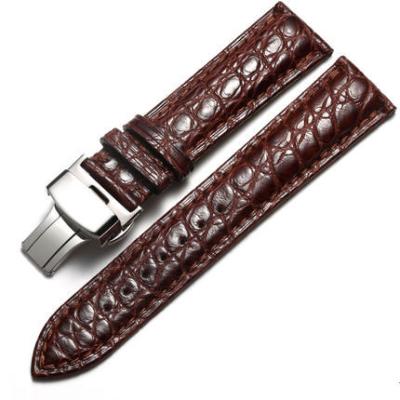 China Wholesales Alligator Leather Watch Band Crocodile Leather Watch Strap for sale