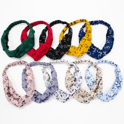 China Women's Hair Accessories Sports Makeup Face Wash Headband Elastic Cross Headband For Girl Designer Material Friendly Material Women for sale