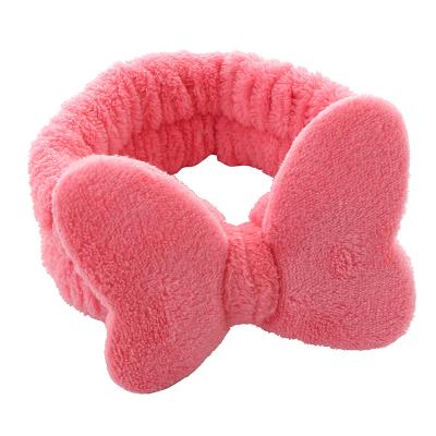 China Rabbit Girls Big Butterfly Bowknot Simple Face Wash Makeup Headband Fashionable Sweet Ears Headband for sale