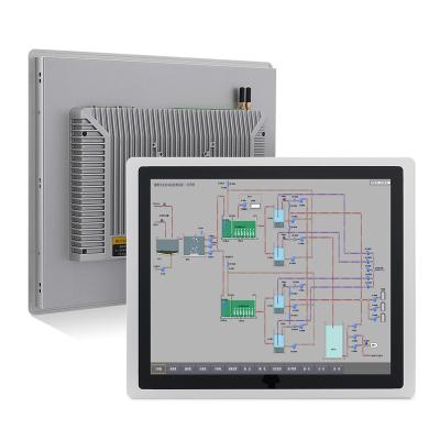 China high quality pure aluminum sliver aluminum alloy open frame embedded capacitive touch panel industrial pc ip67 for sale