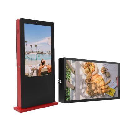 China Outdoor Floor Stand Or Wall Mounted Outdoor Digital Signage And Displays TV Kiosk for sale