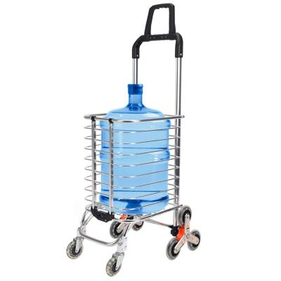 China Aluminum Alloy Folding 6 - Wheeled Supermarket Shopping Cart Folding Shopping Cart for sale