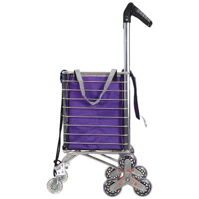 China Aluminum Alloy Folding 3 - High Quality High Quality Folding Climbing Wheeled Folding Stair Trolley Cart for sale