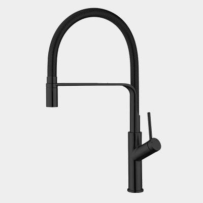 China Pull Out Spray Deck Mounted Ware Single Handle Hot And Cold Water Sanitary Zinc Alloy Kitchen Mixer Tap for sale