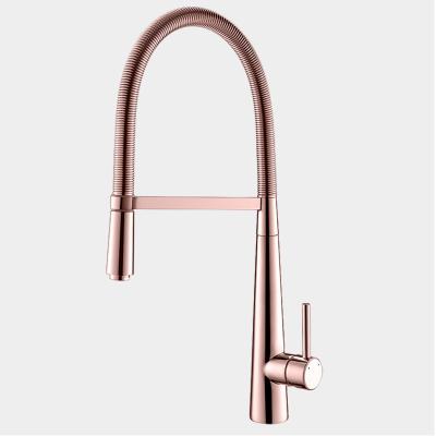 China Pull Out High Quality Single Hole Spray Brass Kitchen Faucet With Head Sprayer Grifos De Cocina Pull Down Faucet for sale