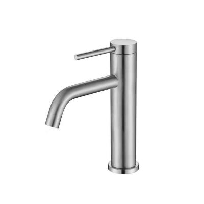 China Modern Single Hole Vanity Faucet 304 Stainless Steel 304 Stainless Steel Bathroom Sink Faucet Basin Mixer Single Hole for sale