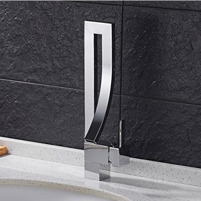 China Grifo Modern Lavatory Electric Creative Design Faucets Single Handle 1-Hole Bathroom Sink Faucet With Waterfall Spout for sale