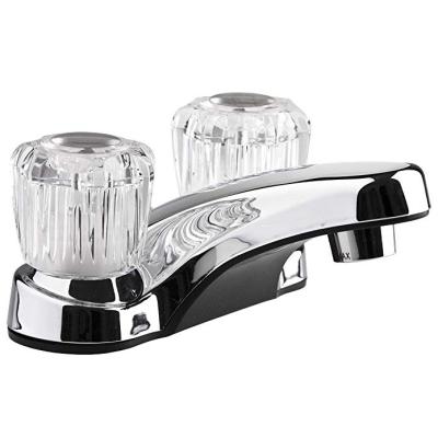 China Economical Competitive Electric Faucets Bathroom Faucet With Crystal Acrylic Knobs Plastic Toilet Faucet With Double Handle And Best Price for sale