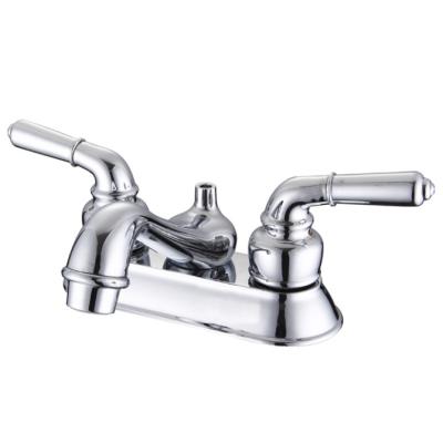 China High Quality Plastic 2 Hole Electric Faucets Double Handle Basin Mixer Tap for sale