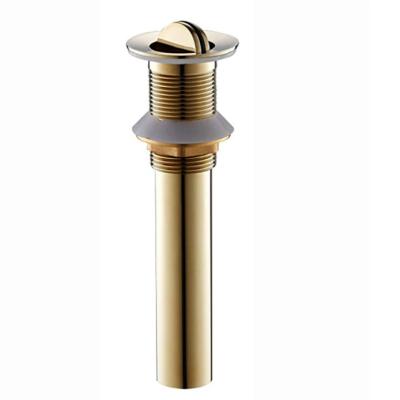 China Gold Color Flip Type Drain Stopper Washbasin Smell Proof Waste Drain Stopper Plug Without Overflow Hole for sale