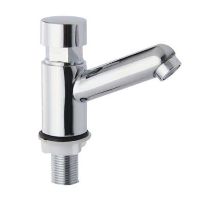 China Thermostatic Faucets Time Delay Faucet Chrome Plated Self Closing Water Saving Push Basin Sink Faucet Time Delay Faucet for sale