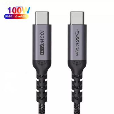 China Car Type C Fast 100W 3.1 4K Cable USB C For Samsung Super Charging PD C To C 10 Gbps Date Cable 5A Charge 60Hz HD Cables for sale