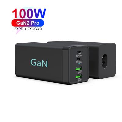 China New GaN Technology 100W Quick Charging Palladium Video Game Player Multi-port Charger GaN 65W Fast Charging Adapter For Laptop/iPad/Macbook/iPhone/Phone for sale