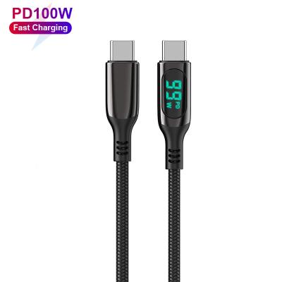 China EMARK Camera 20V 5A Type-C to Type-C PD 100W USB Fast Charging Cable with Real-time Digital Display for sale