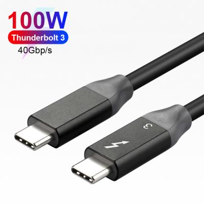 China New Arrival 0.3m/0.6m/0.9m/1.2m Compatible Camera USB C 100W Charging Type C Data Transfer 40Gbps Fast Thunderbolt 3 Cable for sale