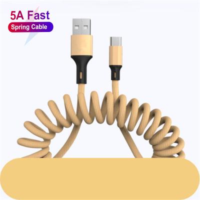 China New Retractable Customize Type Flexible Coiled Braided 1m 1.2m 1.5m 2m USB C Data Charging Fast Charger 3m USB-C Cable for sale