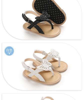 China Infant Walking Shoes with Butterfly Newborn Baby Toddler Girls Summer Sandal for sale