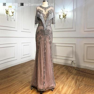 China 2021 Hot Selling Sequined Sex Beading Ball Dress Luxury Evening Party Frock Bridesmaid Gowns Plus Size New Arrival for sale