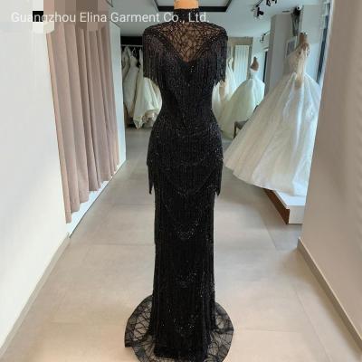 China 2021 New Arrival Sequined Sex Beading Ball Dress Luxury Tassels Evening Party Frock Bridesmaid Gowns Plus Size Hot for sale