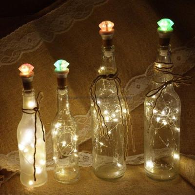 China New Arrival Romantic LED Bottle Diamont Cork Light with Copper Wire String Light for Party Bar Christmas Decoration USB Rechargeable for sale