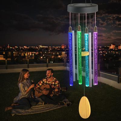 China LED Solar Light Tubulose Wind Chime Changing Color Waterproof for Home Party Outdoor Night Garden Bar Decoration for sale