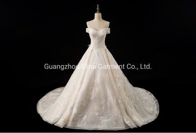 China New Arrival Lace Beading Bridal Dress 2021 Wedding Dress Bride Gowns Plus Size Trailing or Column Vestido De Noiva for sale