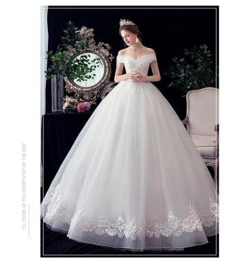 China 2021 New Western Strapless Hot Bridal Dress Lace Wedding Dress Bride Gowns Trailing Vestido De Noiva for sale