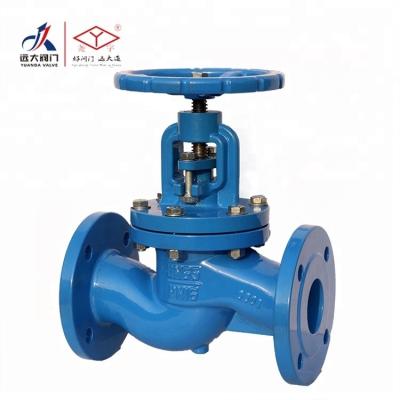 China Cast iron end pn16 / WJ41H-16 / general gg25 / ggg40 din 3202 bellows f1 globe valve flange for sale