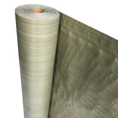 China Moisture Proof PP Recycled PP Woven Fabric Tubular Green Roll For Making Corn Rice Maize Feed Bags for sale