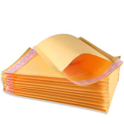 China Factory Price Customizable Waterproof Shockproof Manufacturer Anti-collision Avoidance Supplier Ziplock Packaging Envelope Kraft Paper Yellow Bubble Bag for sale