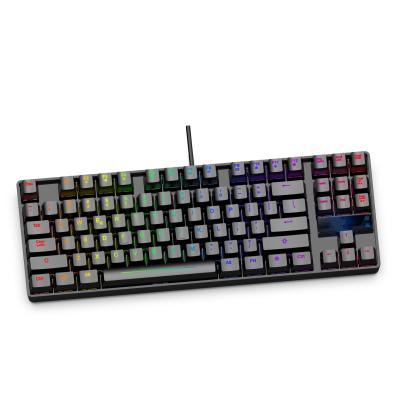 China Anti-ghosting Layout Tablet Spanish Laptop Gaming Wired Metal Lights RGB Multi OEM Lighting Mechanical Keyboard for sale